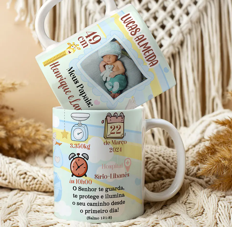 10 Artes para Caneca Nascimento Arquivo Editável  4