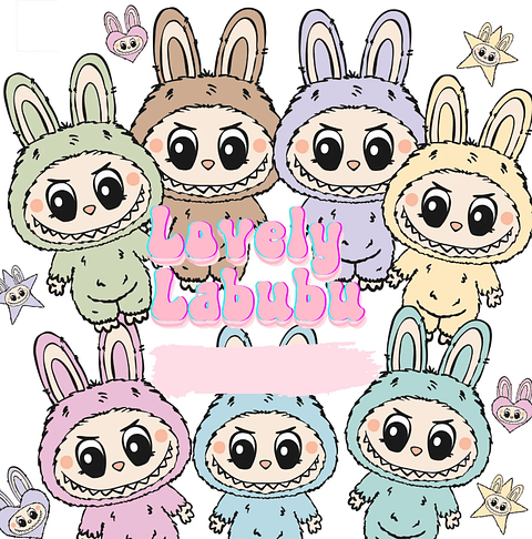 Kit Digital Labubu em Png 