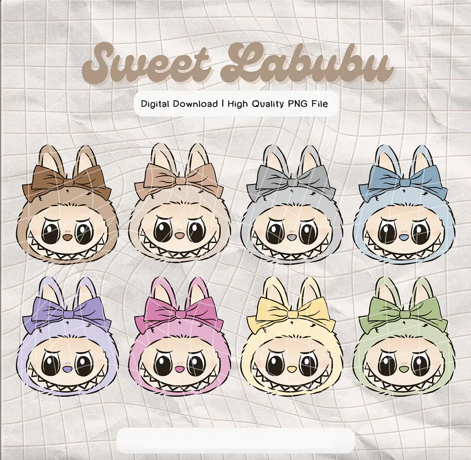 Kit Digital Labubu em Png  3