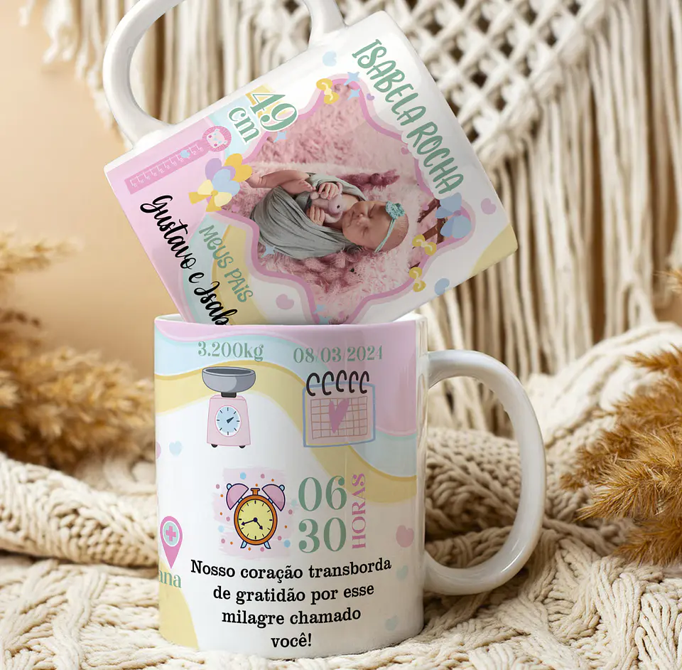 10 Artes para Caneca Nascimento Arquivo Editável  7