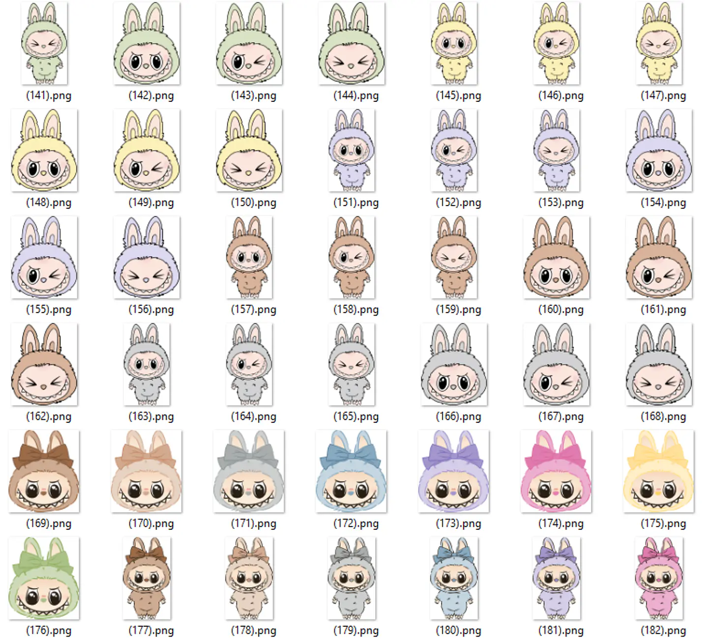 Kit Digital Labubu em Png  5