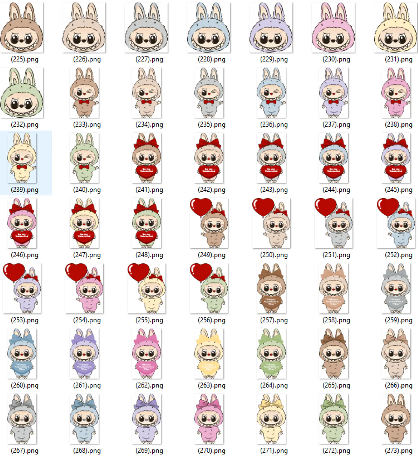 Kit Digital Labubu em Png  6