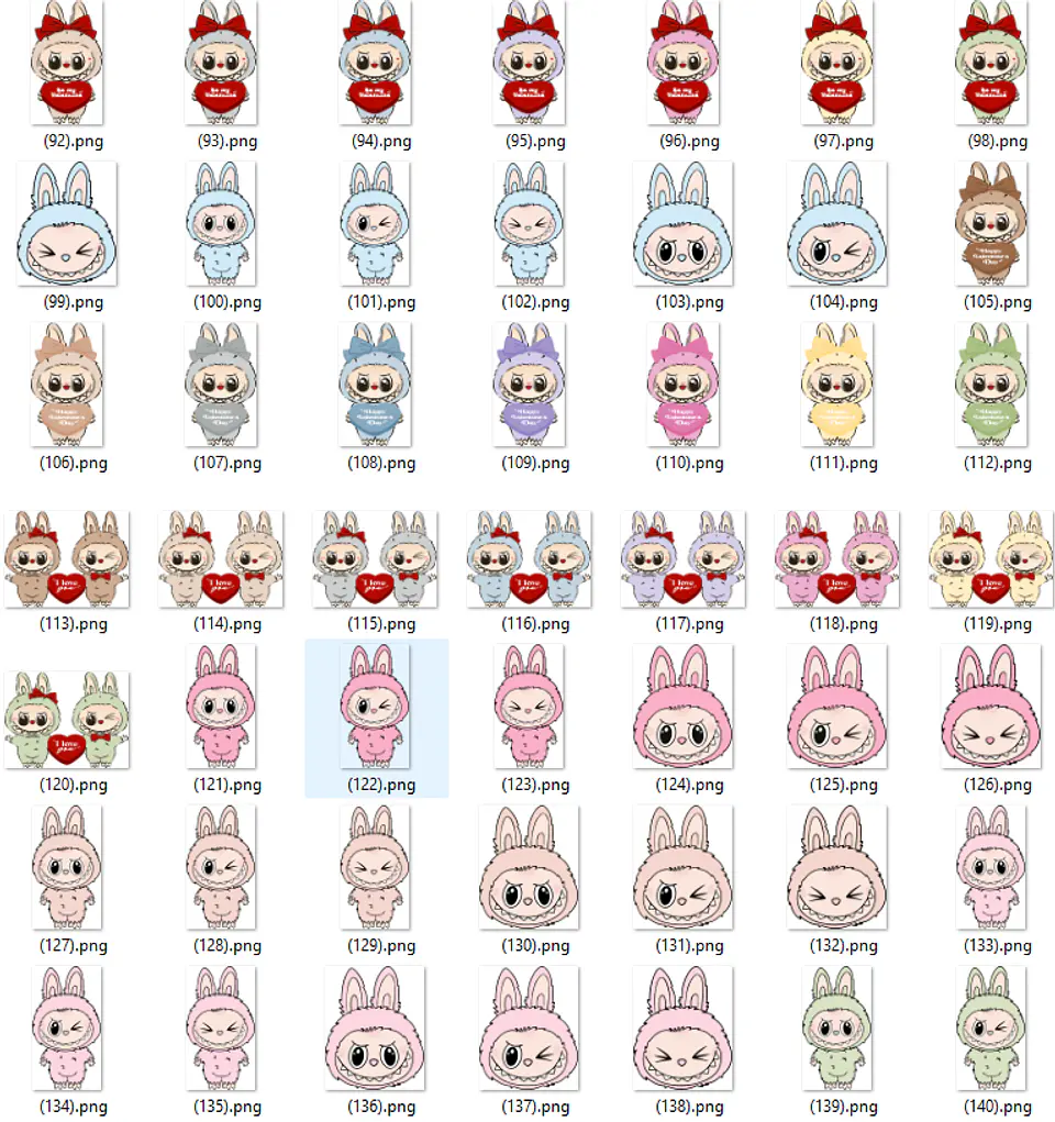 Kit Digital Labubu em Png  8