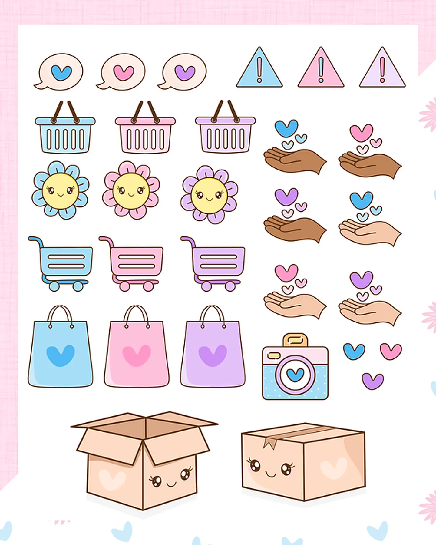 Kit Digital Embalagens Fofas + Mimos em Png  2