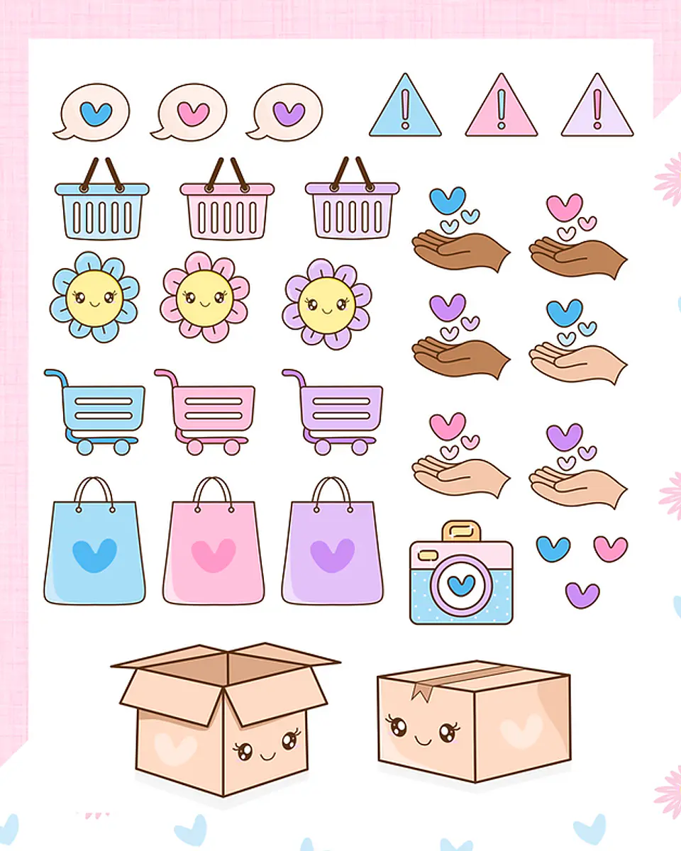 Kit Digital Embalagens Fofas + Mimos em Png  2