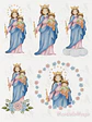 Kit Digital Virgem Maria, Fátima Maria Auxiliadora em Png - Thumbnail 3