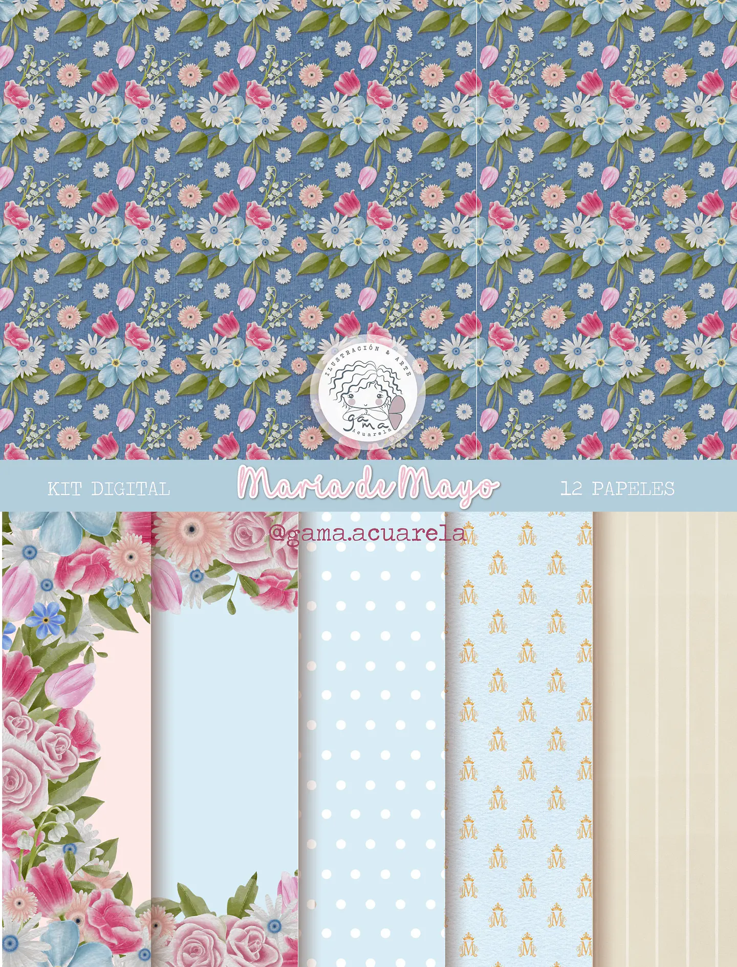 Kit Digital Virgem Maria, Fátima Maria Auxiliadora em Png 5