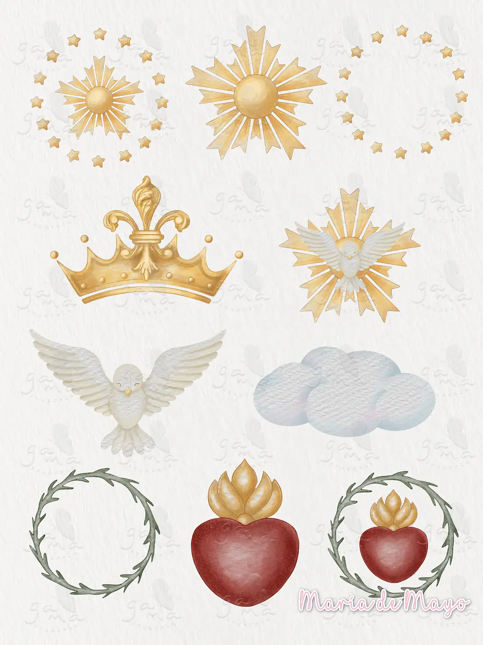 Kit Digital Virgem Maria, Fátima Maria Auxiliadora em Png 6