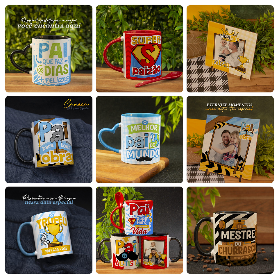 18 Artes para Caneca Dia dos Pais Arquivo em Jpg  1