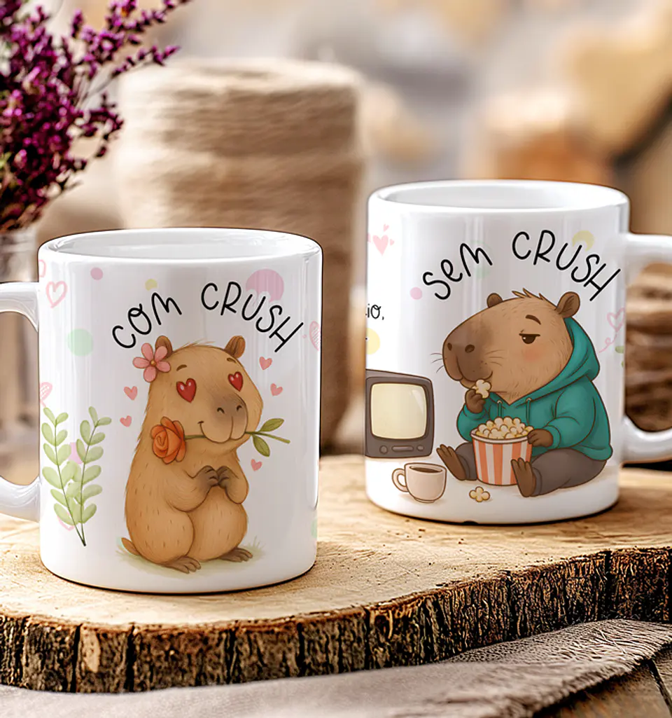 7 Artes Canecas Capivaras Fofas Irônica Arquivos em Jpg  6