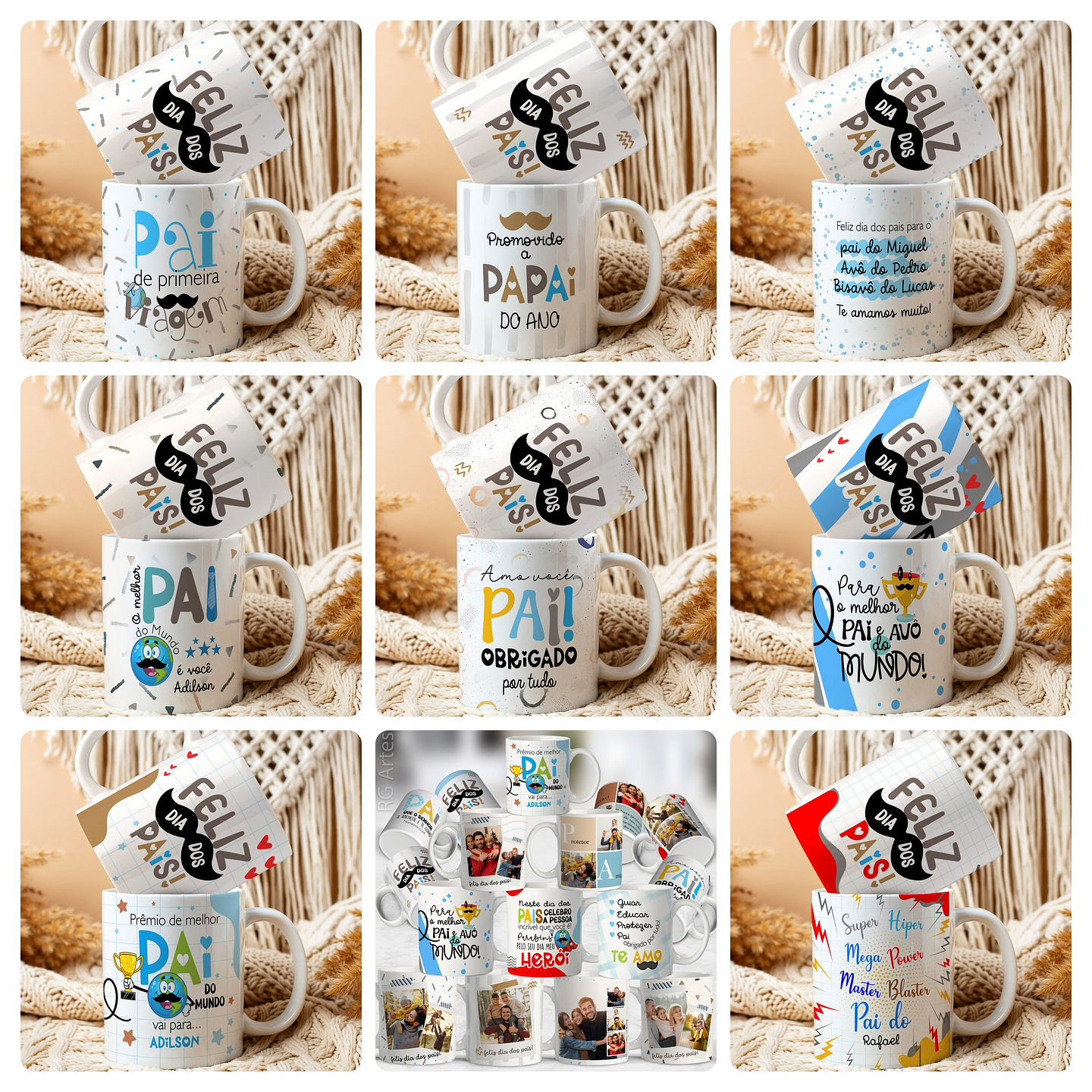 26 Artes para Caneca Dia dos Pais Arquivo Editável  2