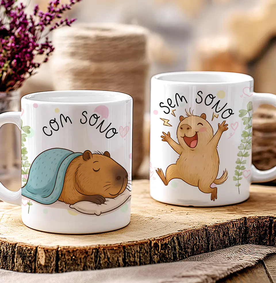 7 Artes Canecas Capivaras Fofas Irônica Arquivos em Jpg  7