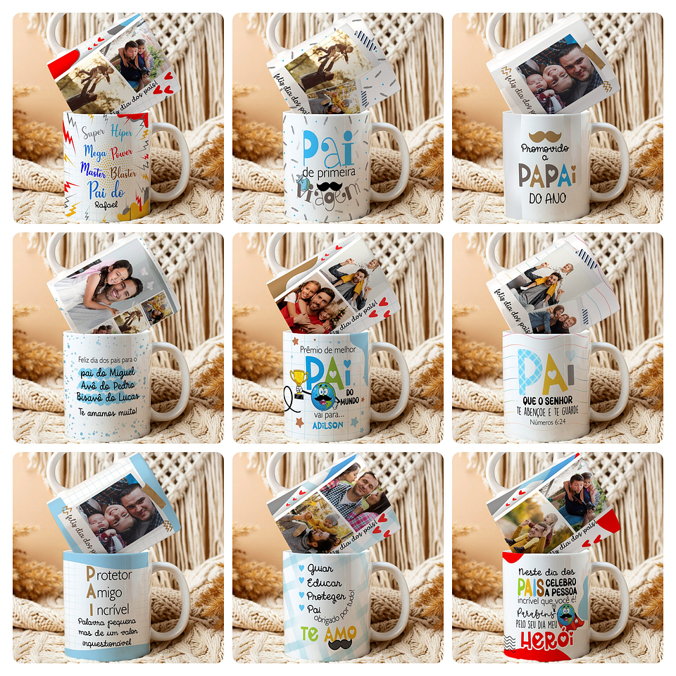 26 Artes para Caneca Dia dos Pais Arquivo Editável  3