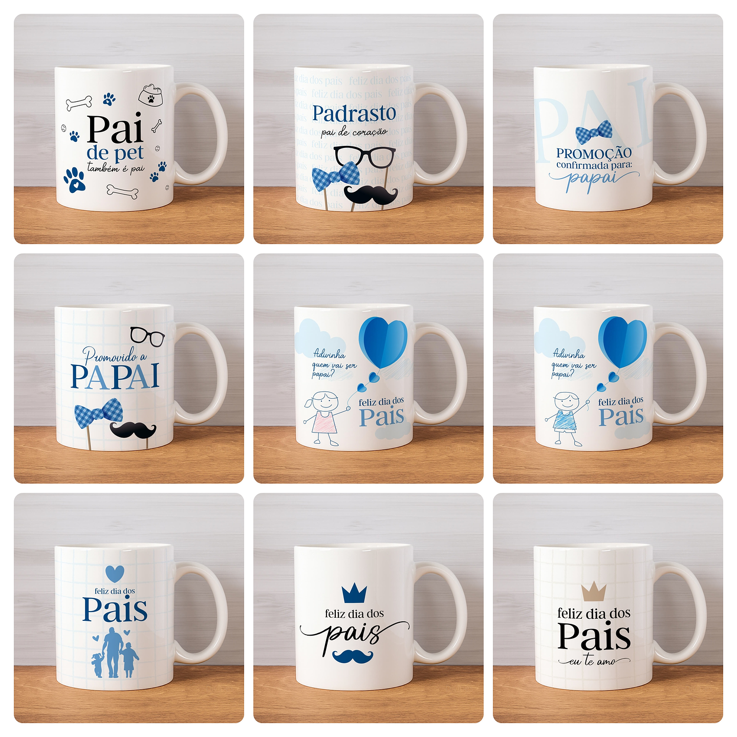 60 Artes para Caneca, Azulejo e Camisa Dia dos Pais Arquivo Editável 4