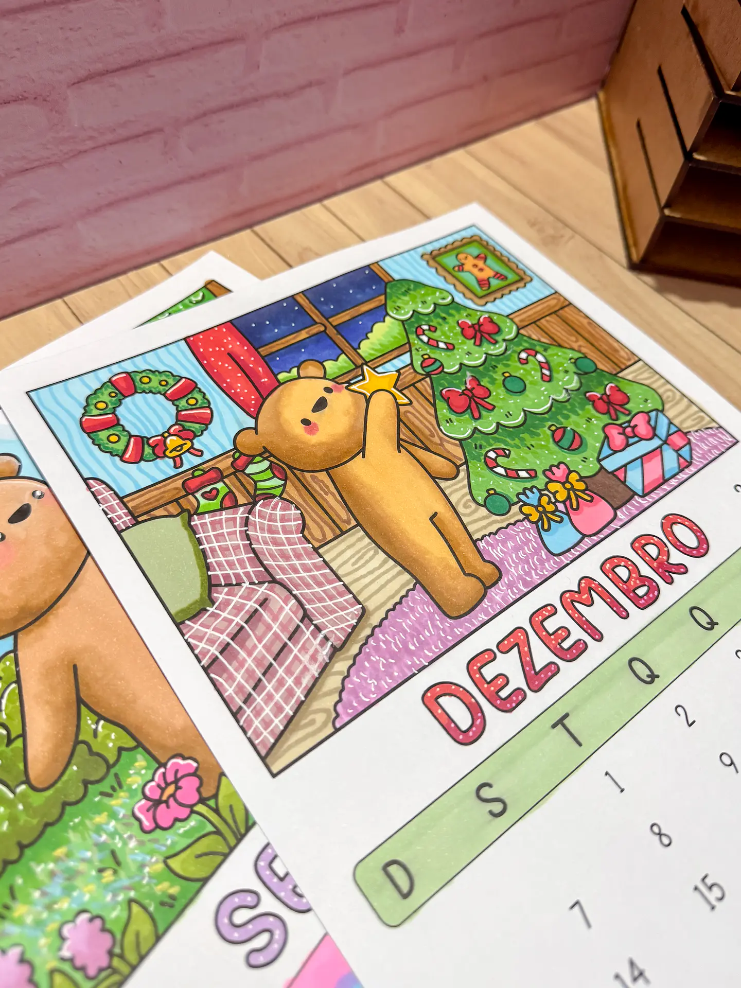 Kit Digital Calendário para Colorir Bobie Goods 2026 em Png  6