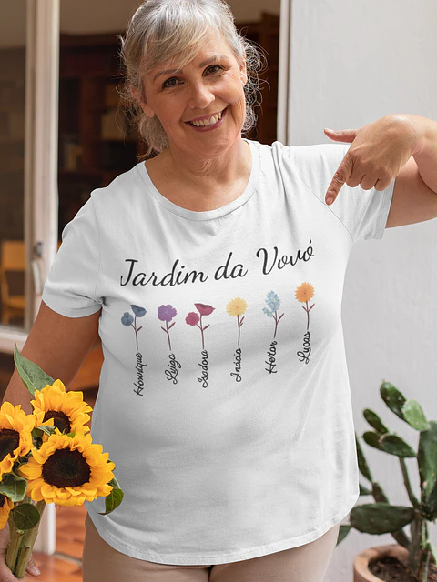 Arte Camisa Jardim da Vovó Arquivo em Png