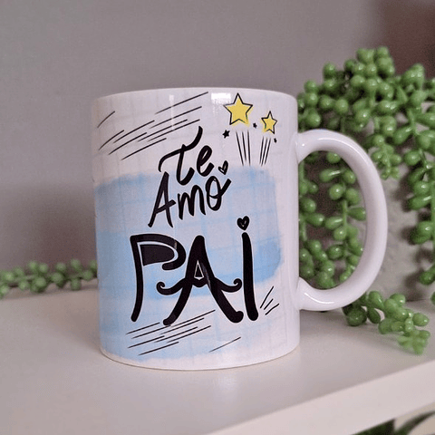 Arte Caneca Meu Herói vence de Joelhos Dia dos Pais Arquivo em Jpg