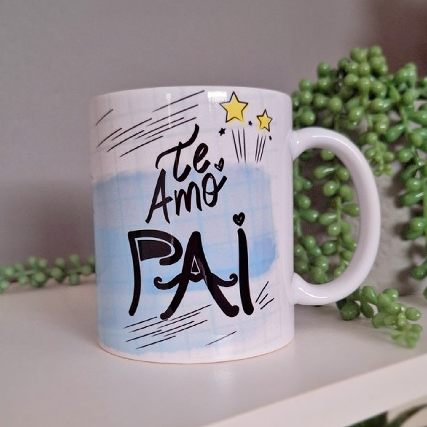 Arte Caneca Meu Herói vence de Joelhos Dia dos Pais Arquivo em Jpg 1