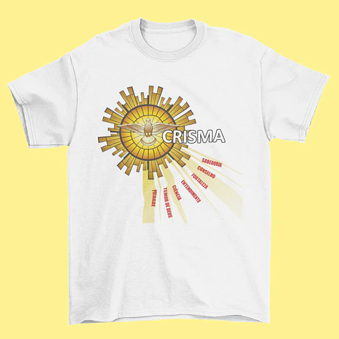Arte para Camisa Crisma Arquivo Editável