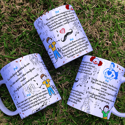 Arte Caneca Pai Musica Fábio Junior Arquivo em Png