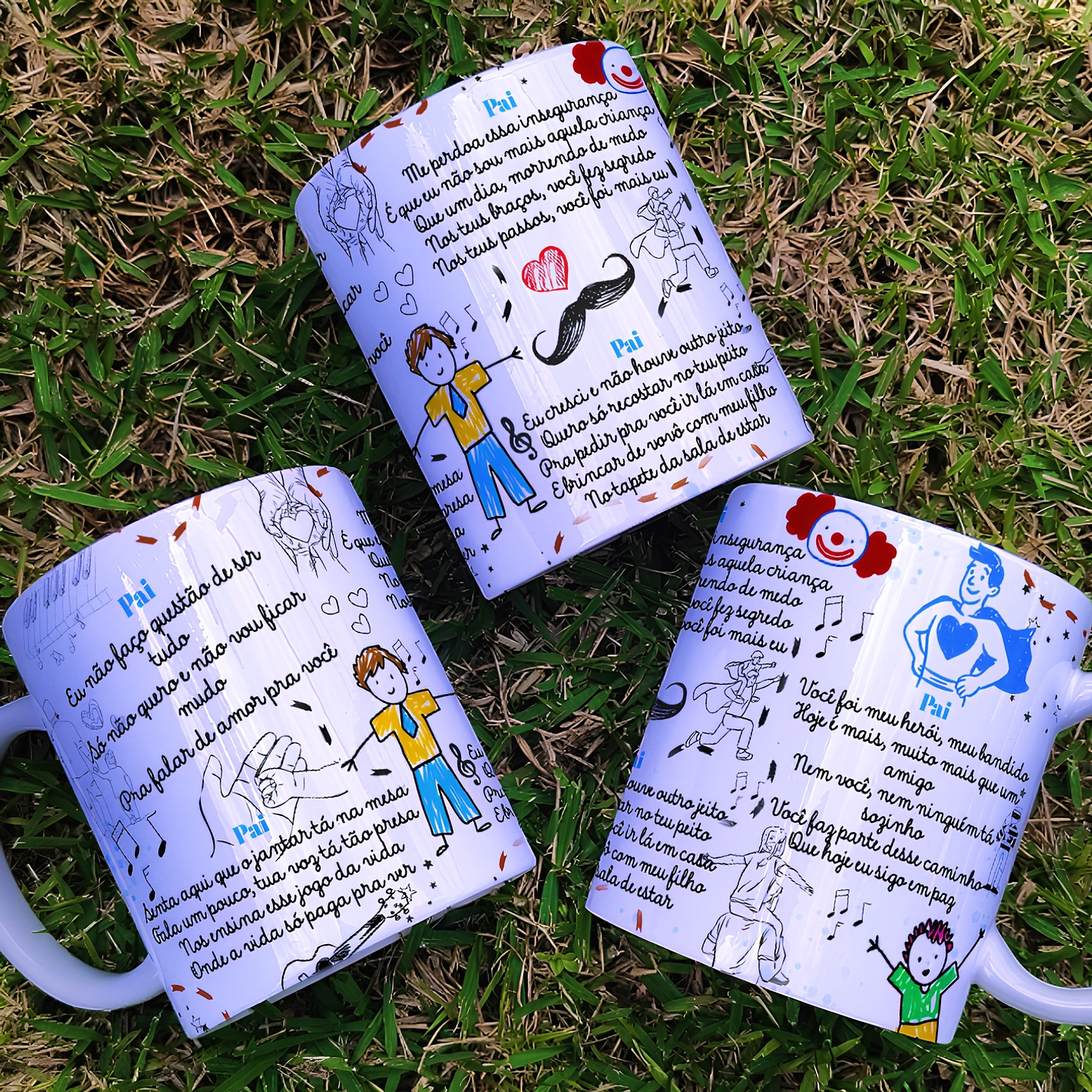 Arte Caneca Pai Musica Fábio Junior Arquivo em Png 1