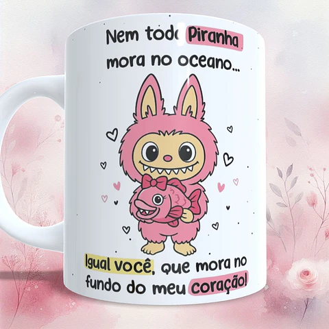 2 Artes para Caneca Labubu Amizade amigas Arquivo em Png