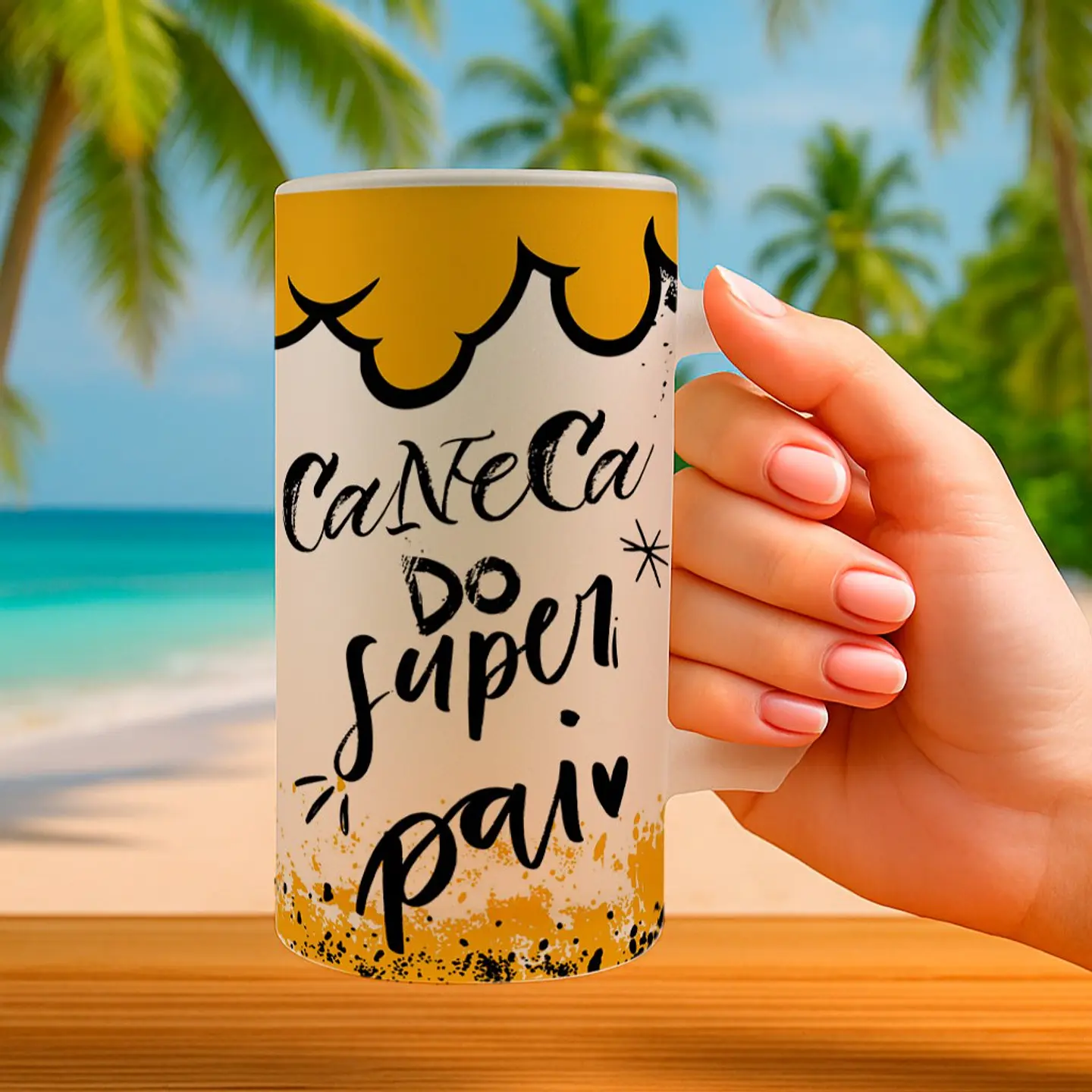 8 Artes para Caneca Dia dos Pais Chopp Arquivo Editável  2