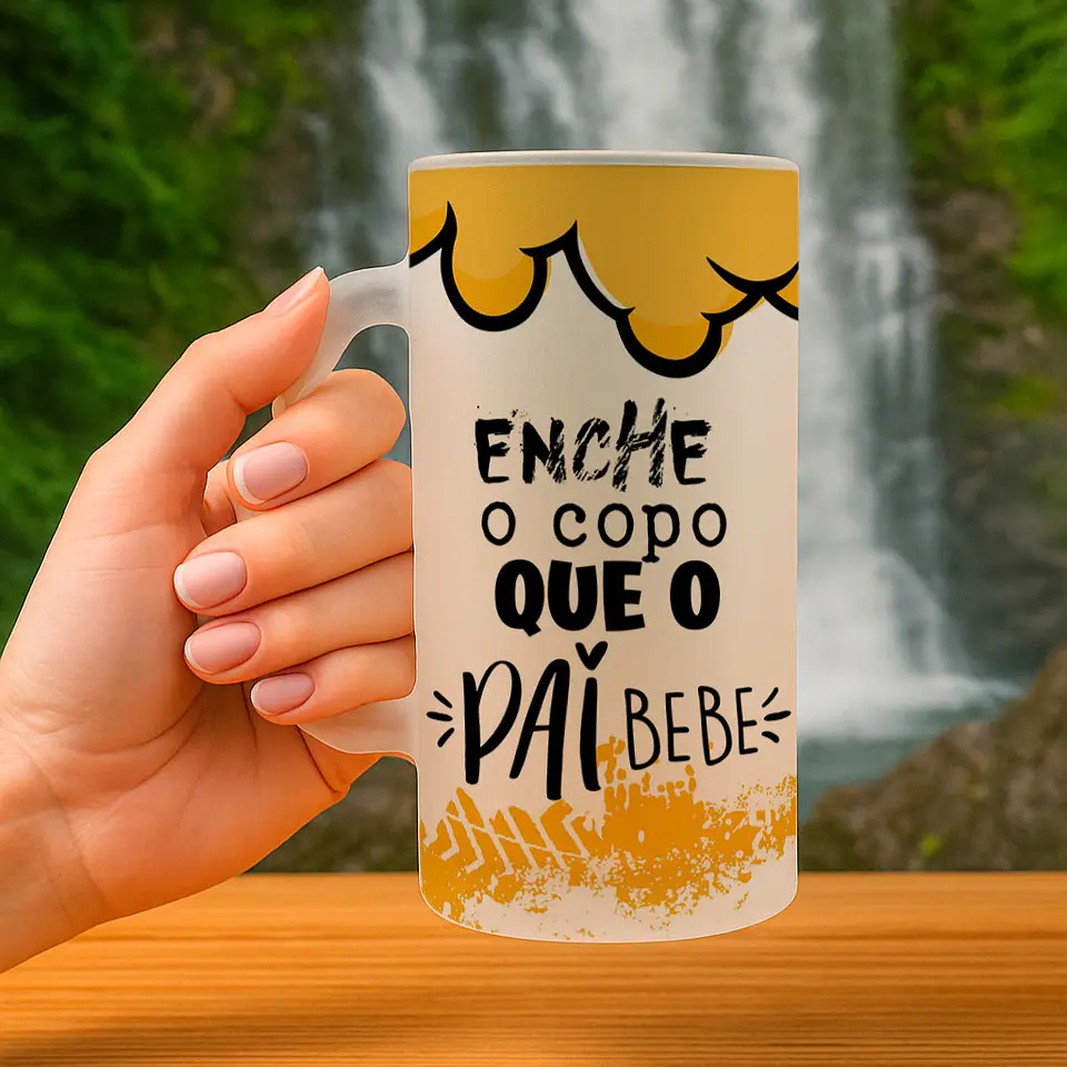 8 Artes para Caneca Dia dos Pais Chopp Arquivo Editável  3