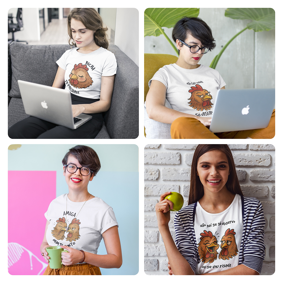10 Artes para Caneca e Camisa Galinha Sarcasticas Arquivo Editável  2