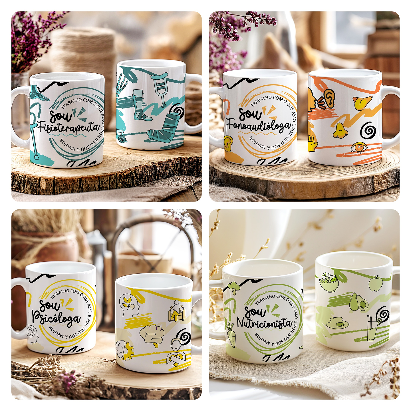 14 Artes para Caneca Profissões Medicina Arquivo editável  2