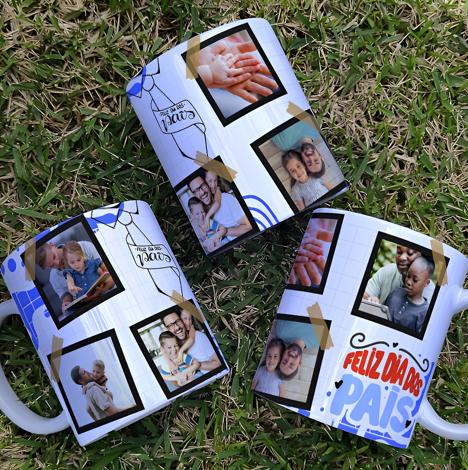 23 Artes para Sublimação Caneca Camisa Body Dia dos Pais Arquivo em Png 2