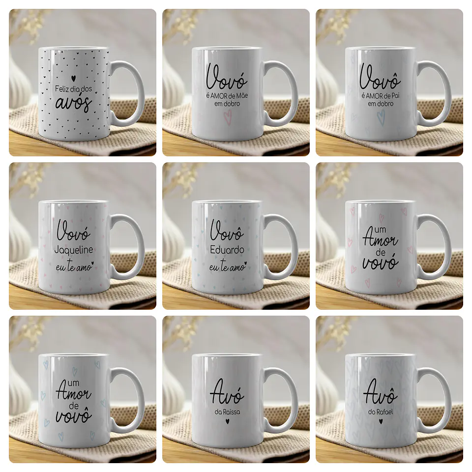 15 Artes para Canecas Dia dos Avós Arquivo Editável  2