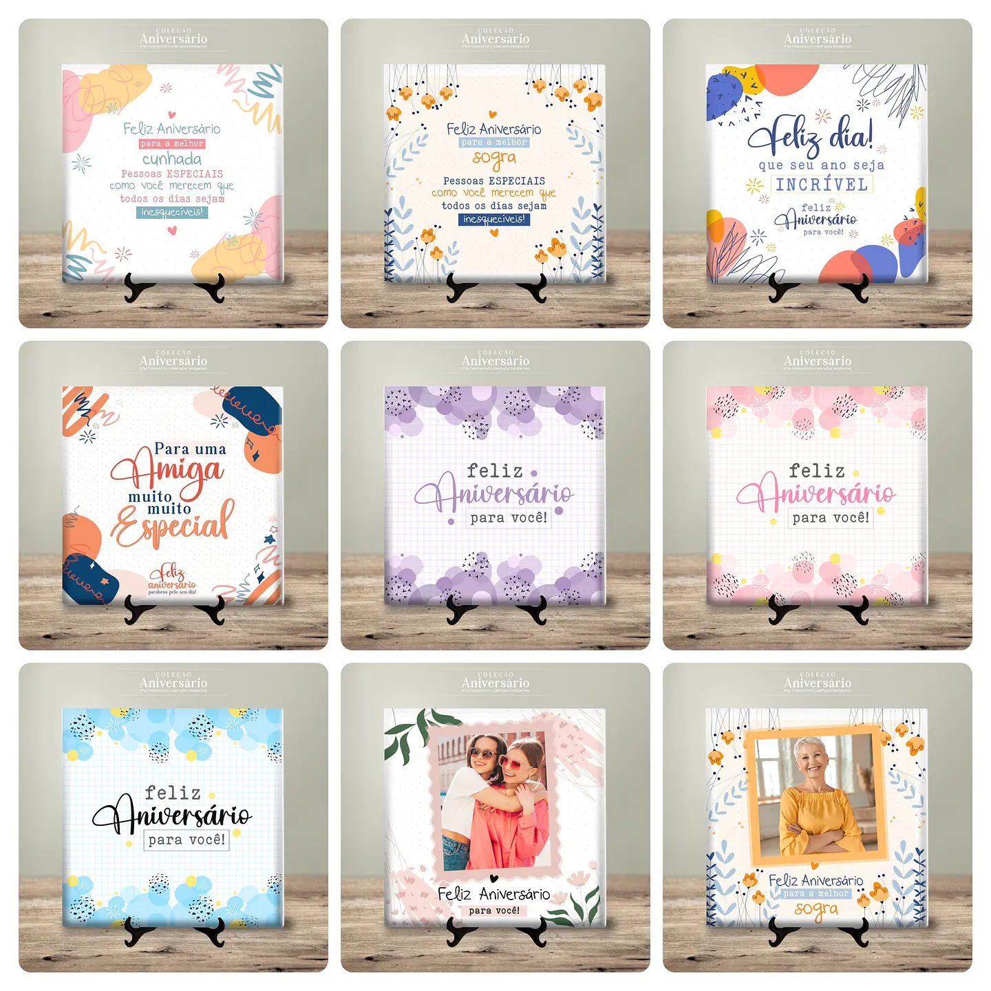 48 Artes para Caneca e Azulejo Feliz Aniversário Arquivo Editável  5