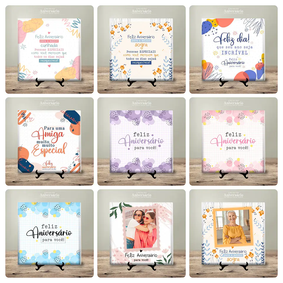 48 Artes para Caneca e Azulejo Feliz Aniversário Arquivo Editável  5