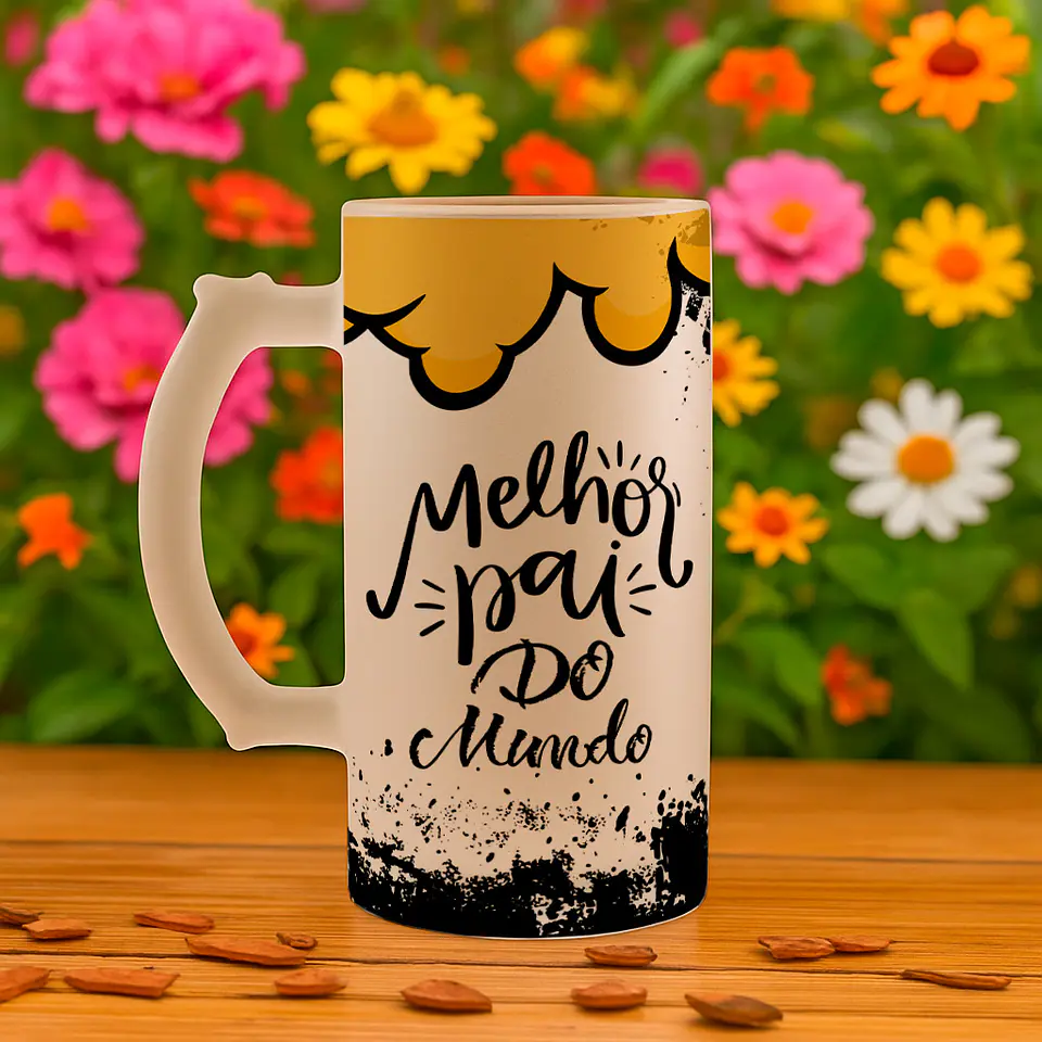 8 Artes para Caneca Dia dos Pais Chopp Arquivo Editável  8