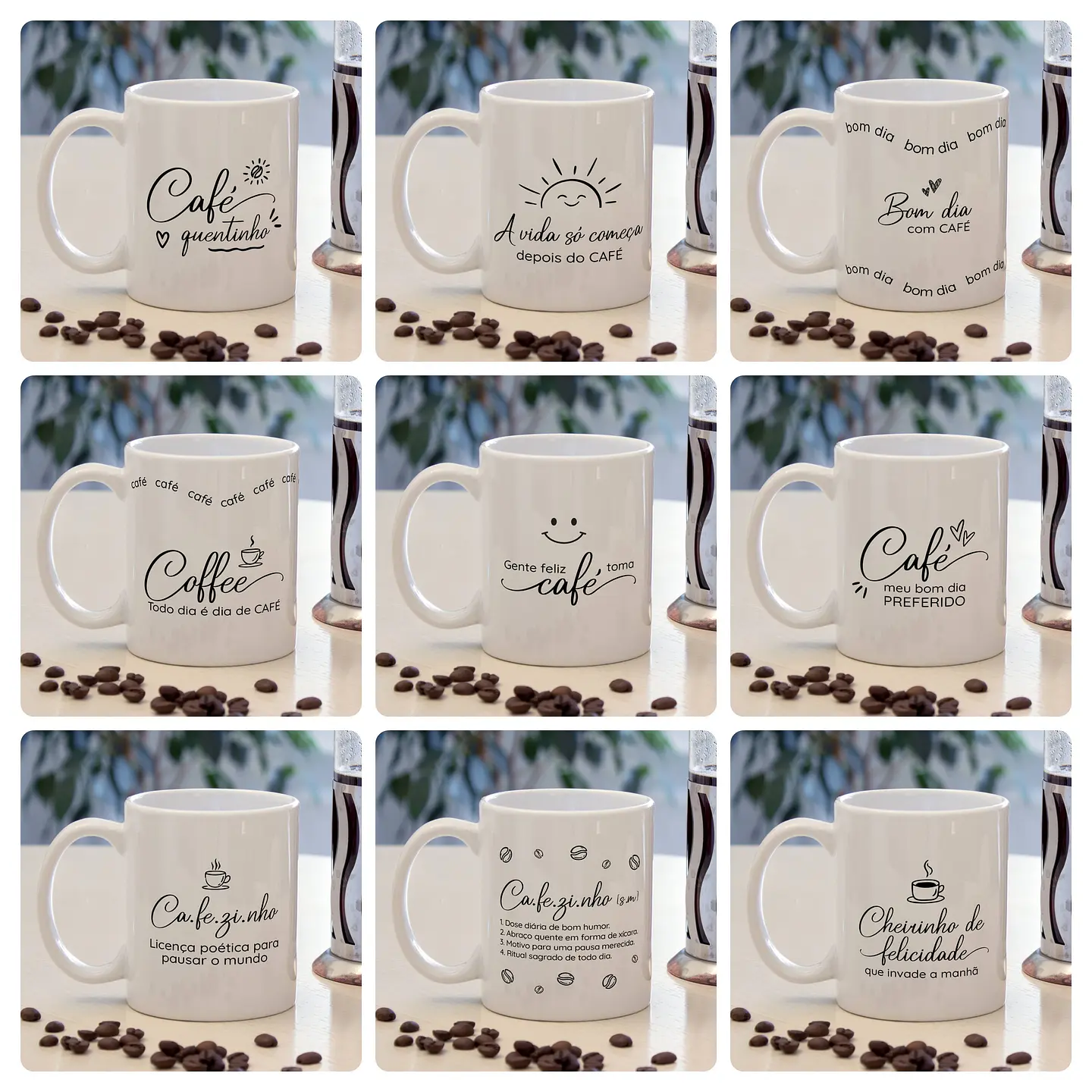 15 Artes para Canecas Frases Café Arquivo em Png  1