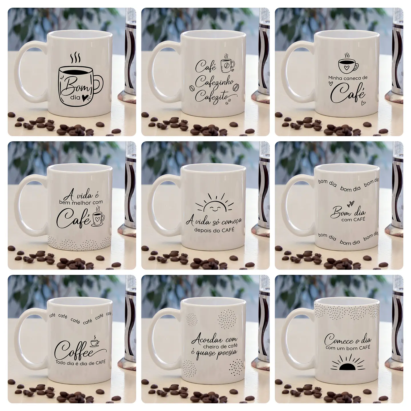 15 Artes para Canecas Frases Café Arquivo em Png  2