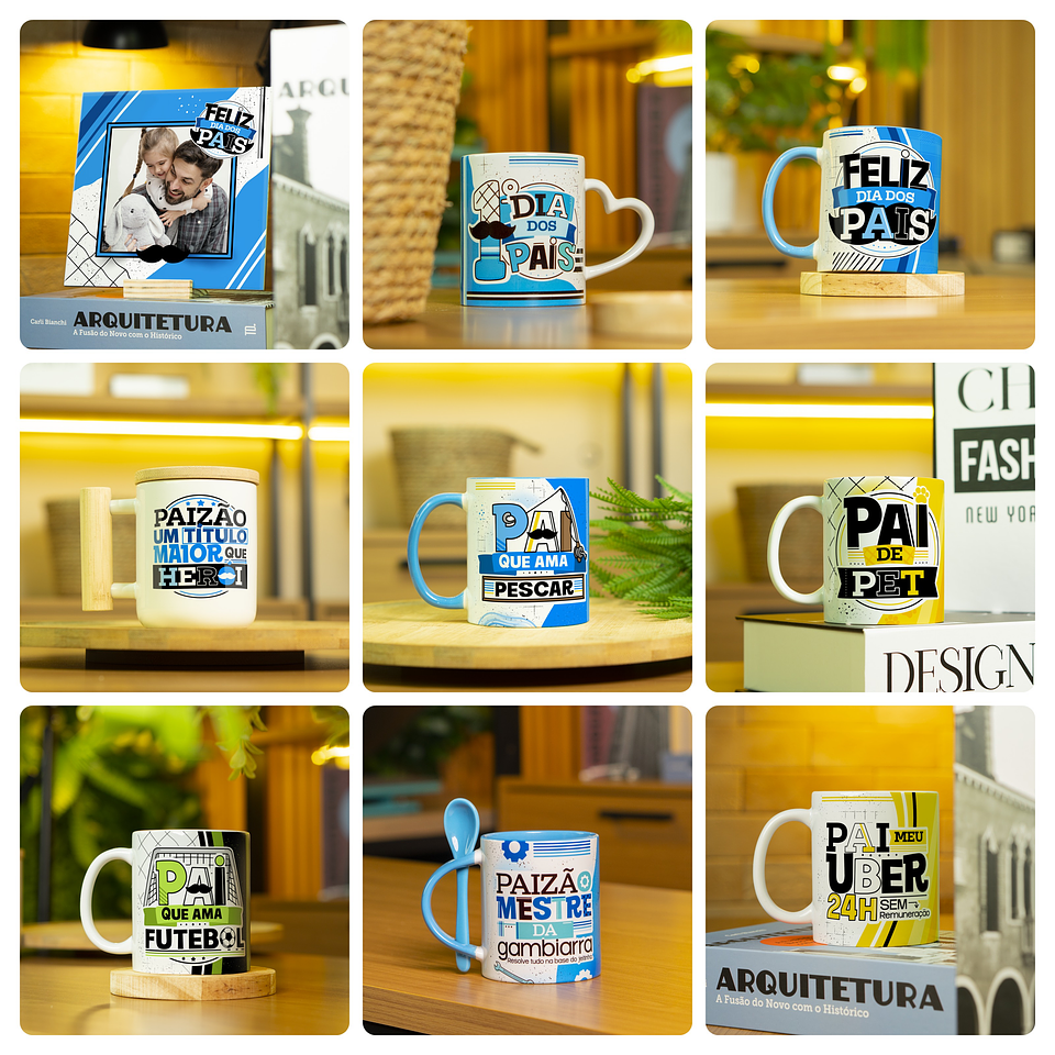 24 Artes para Caneca Dia dos Pais Arquivo em Jpg 1
