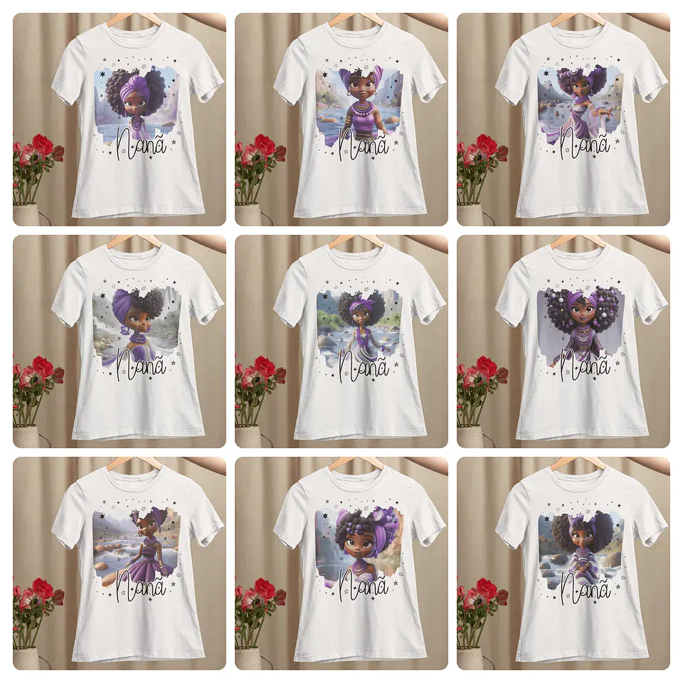 37 Artes para Camisas Orixás Arquivo Editável  3