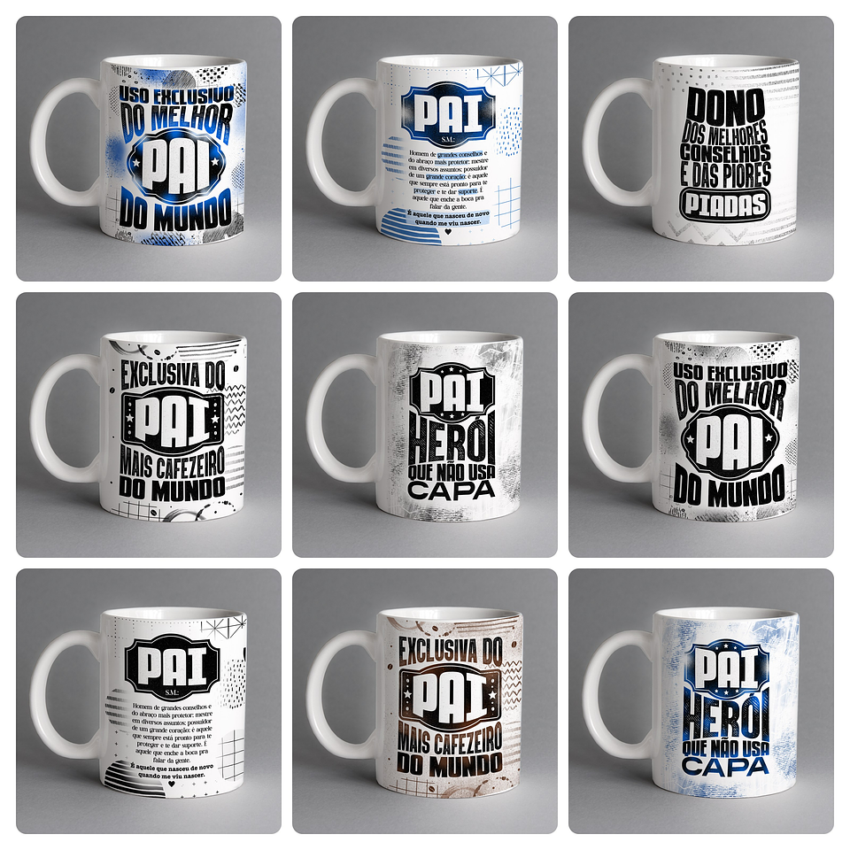 30 Artes para Canecas Dia dos Pais Arquivo em Jpg  1