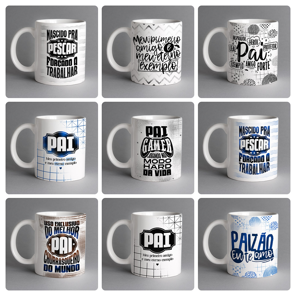 30 Artes para Canecas Dia dos Pais Arquivo em Jpg  2
