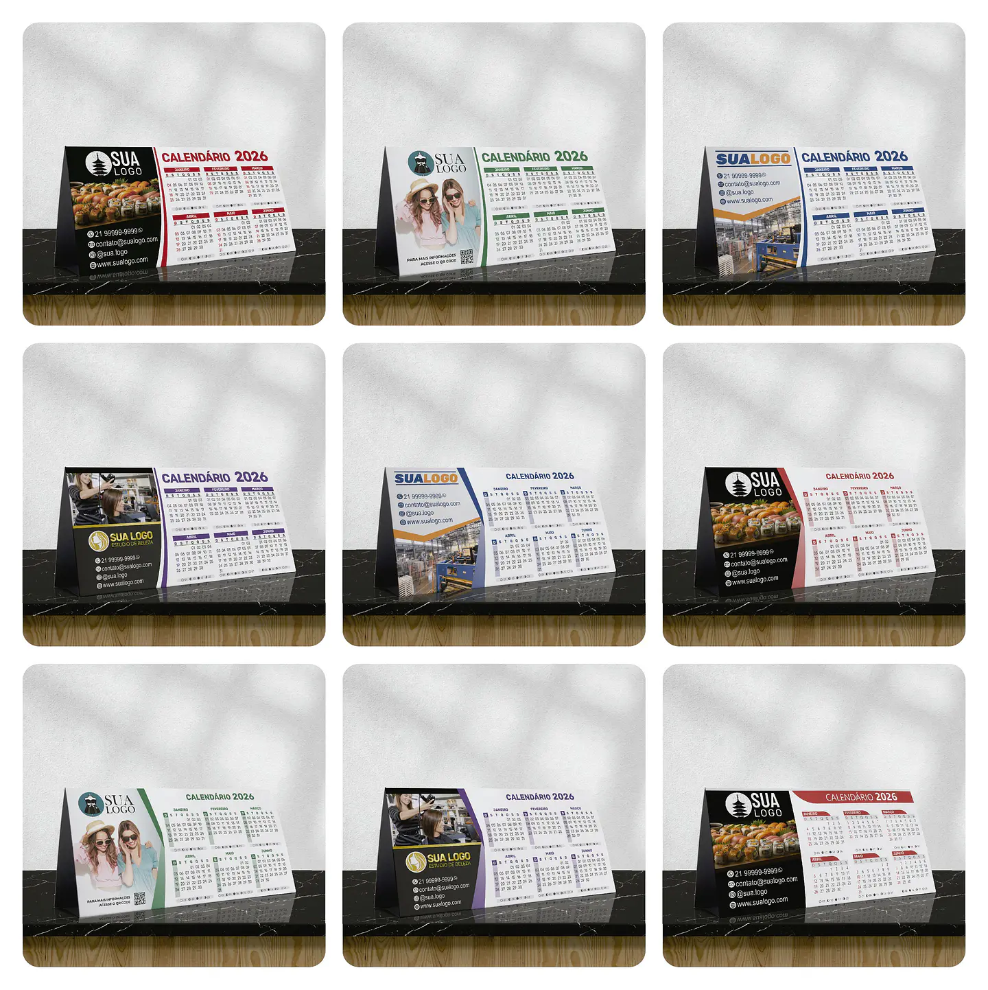 Arquivos Calendarios Diversos 2026 Editáveis 7