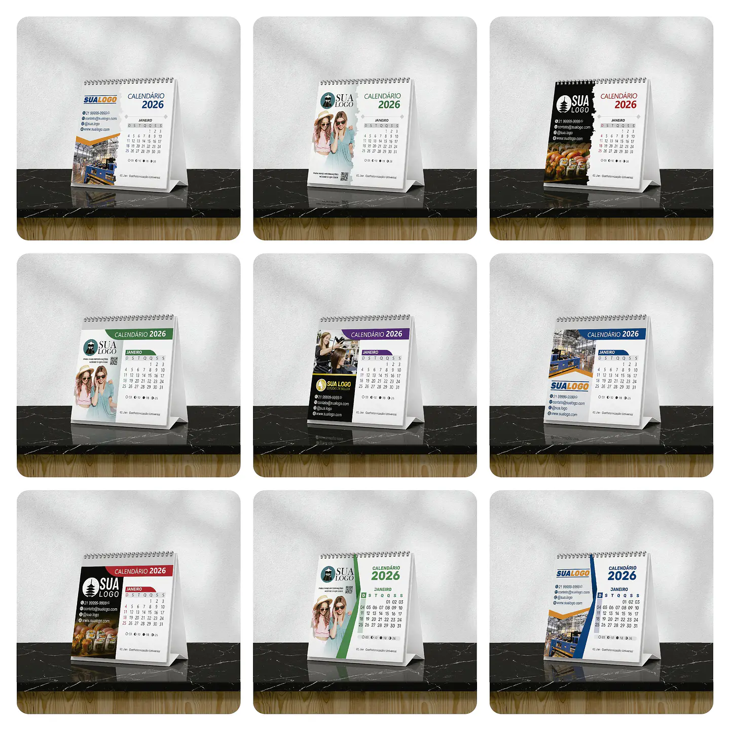 Arquivos Calendarios Diversos 2026 Editáveis 8