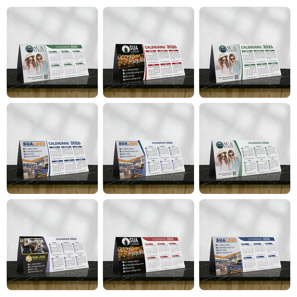 Arquivos Calendarios Diversos 2026 Editáveis 9