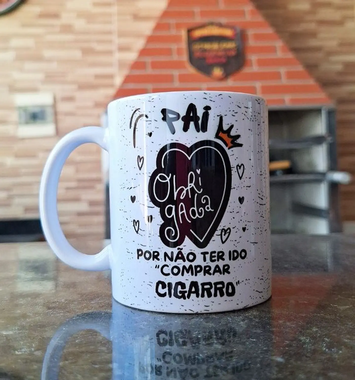 Arte para Caneca Pai, obrigada por não ter ido comprar cigarro Arquivo em Jpg 1