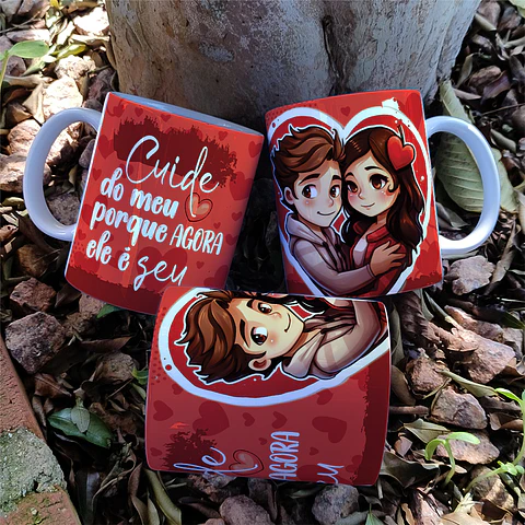 5 Artes para Caneca Dia dos Namorados Arquivo Editável 