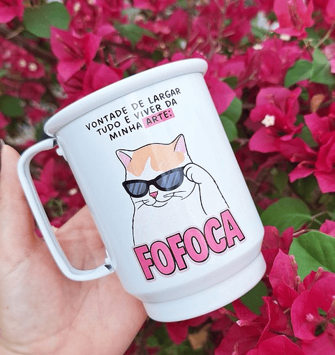 Arte para Caneca Vontade de largar tudo e viver da minha arte FOFOCA Arquivo em Png  