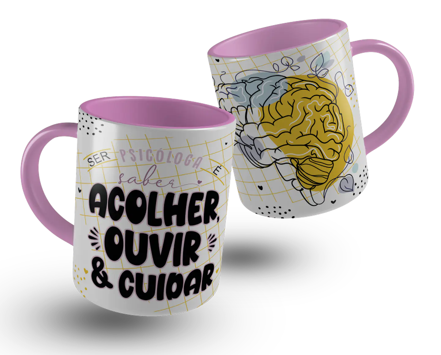 6 Artes para Caneca Psicologo Arquivo Editável 1