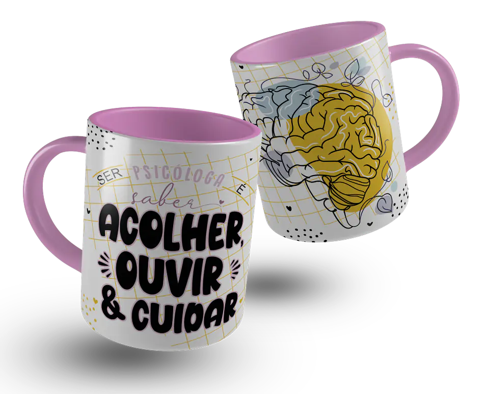 6 Artes para Caneca Psicologo Arquivo Editável 1