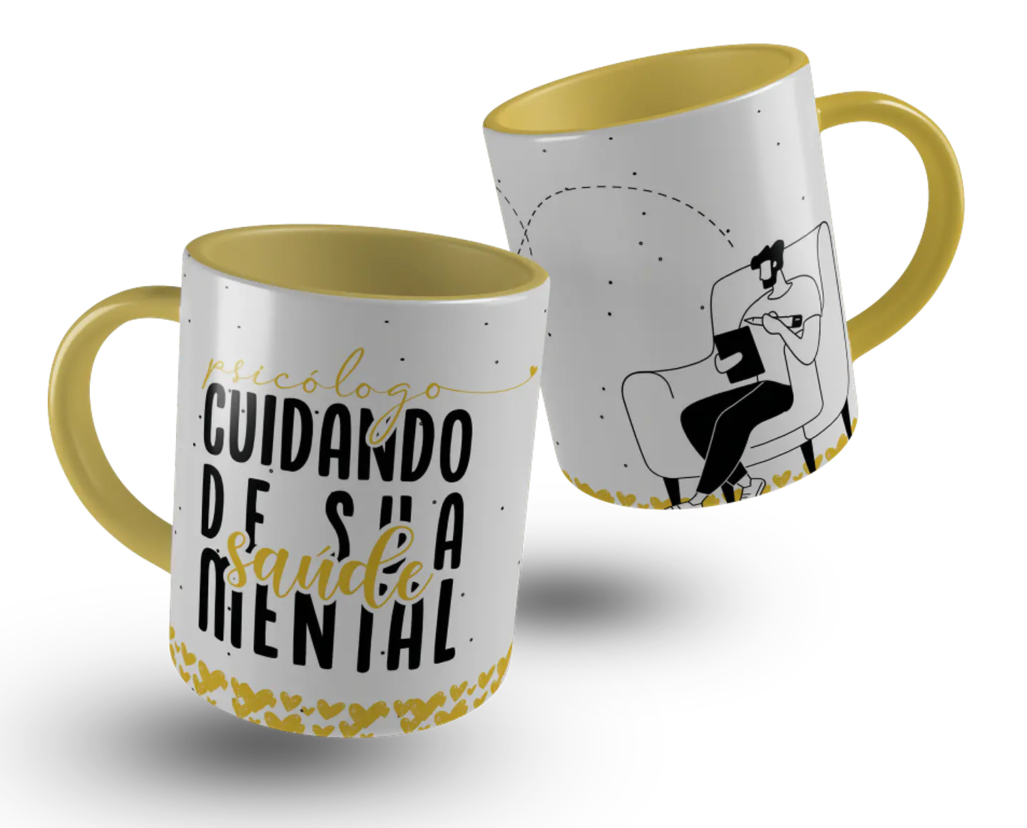 6 Artes para Caneca Psicologo Arquivo Editável 3